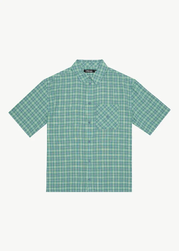 AFENDS Mens Creator - Short Sleeve Shirt - Pine