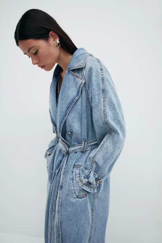 Zariah Denim Trench