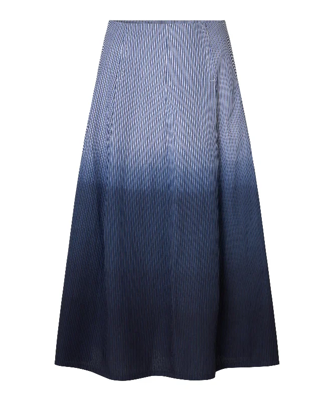 1006818 MaSabin Striped Skirt - Maritime Blue