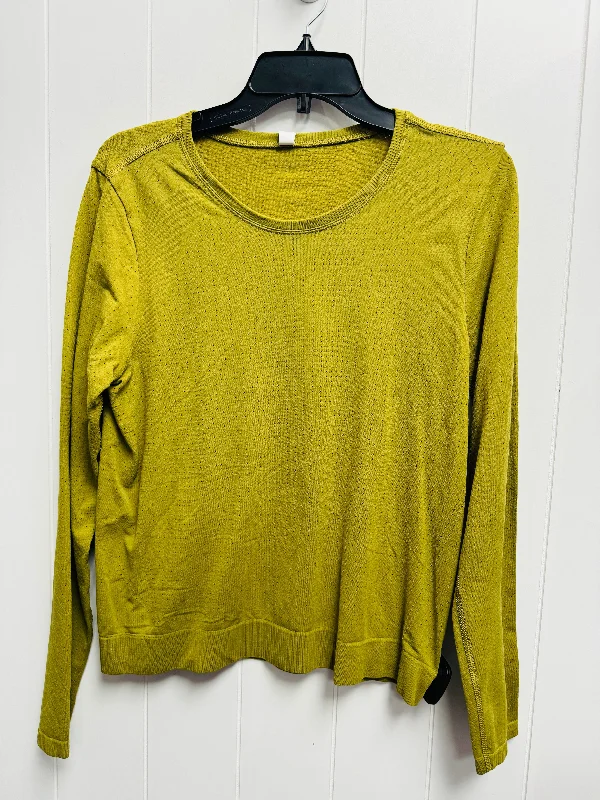 Athletic Top Long Sleeve Crewneck By Athleta In Green, Size: M