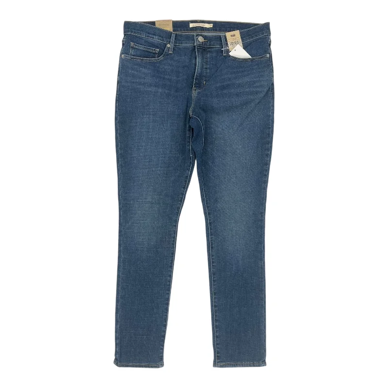 Jeans Skinny By Levis In Blue Denim, Size:14