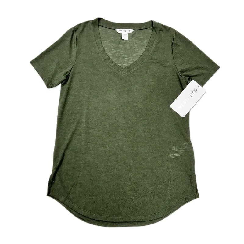 Top Short Sleeve Basic By Athleta In Green, Size: Xs