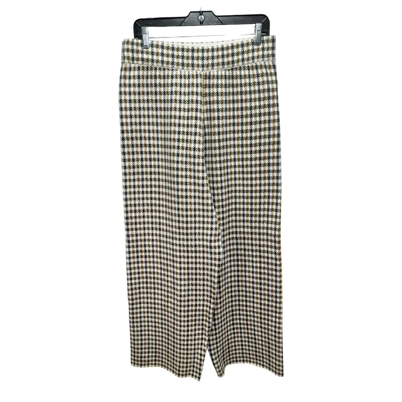 Knit Pants Dress By Marled In Plaid Pattern, Size: L