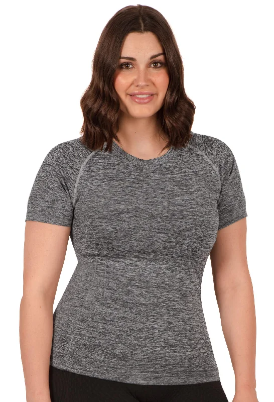 Seamless Short Sleeve Activewear Thermal Tee