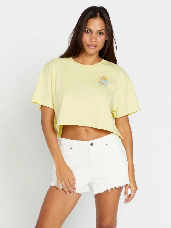 Just A Trim Short Sleeve Shirt - Faded Lemon