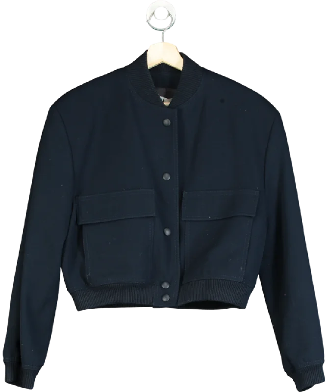 ZARA Blue Bomber Jacket With Pockets UK M