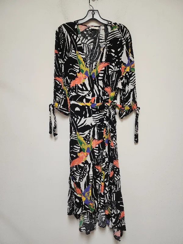 Dress Casual Maxi By Eva Mendes In Tropical Print, Size: L