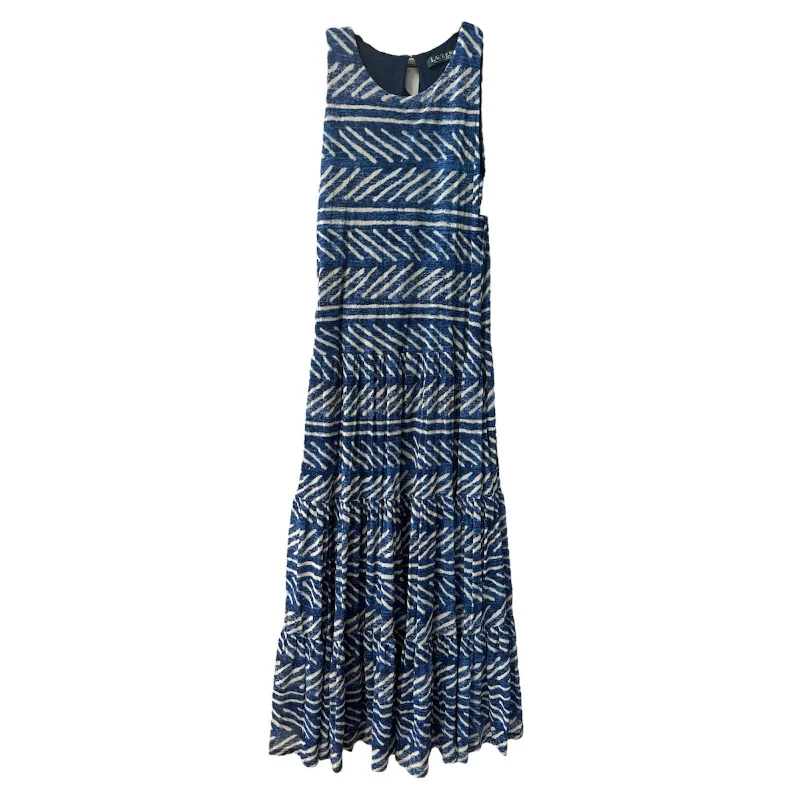 Dress Casual Maxi By Lauren By Ralph Lauren In Blue, Size: M