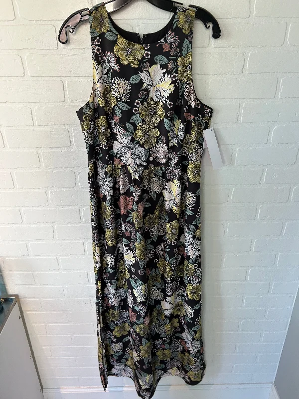 Dress Casual Maxi By Loft In Black & Yellow, Size: S