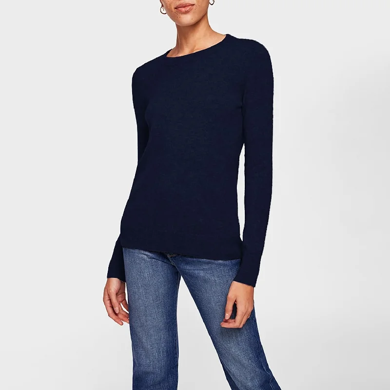 Essential Cashmere Crewneck (Deep Navy)