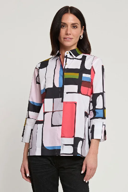 Hinson Wu Xena Cubist Zip Back Blouse