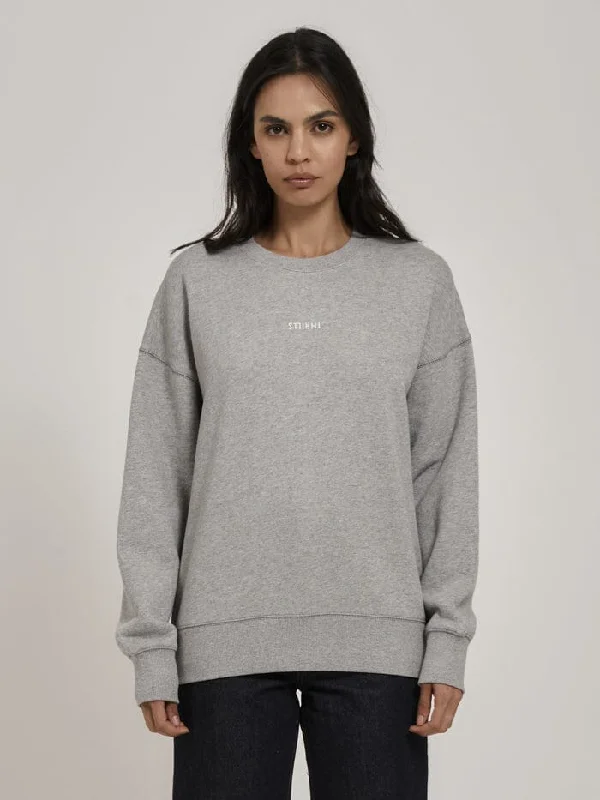 Minimal Thrills Slouch Crew - Grey Marle