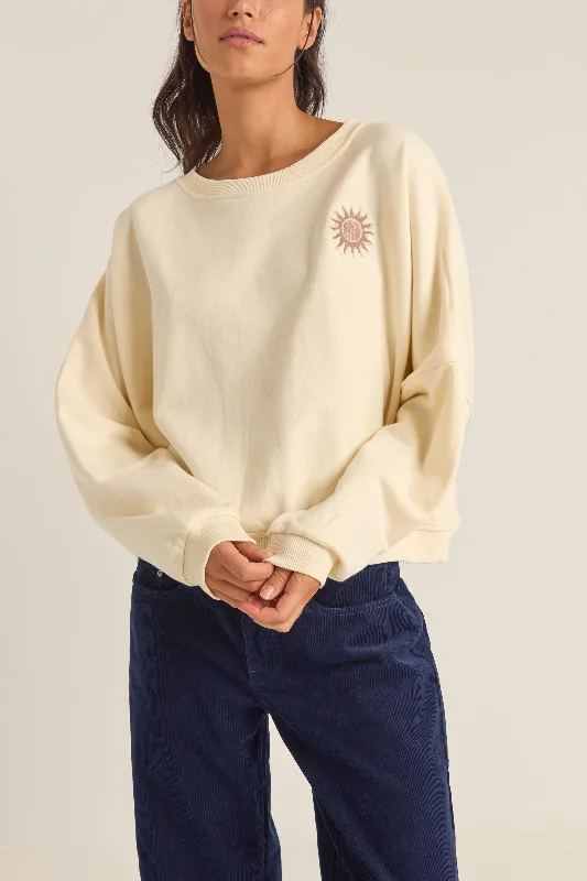 Sun Bleached Slouch Fleece Cream