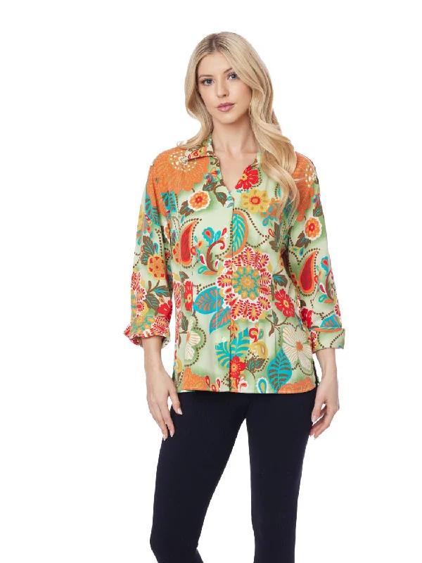 Tianello TENCEL™ "Goya" Print "Suzy" Blouse - S